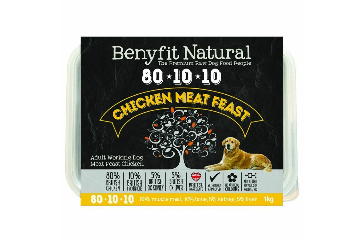  Benyfit Natural 80.10.10 Chicken Meat Feast Dog Food 1kg