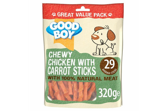  Good Boy Pawsley & Co Chewy Chicken With Carrot Sticks Dog Treat