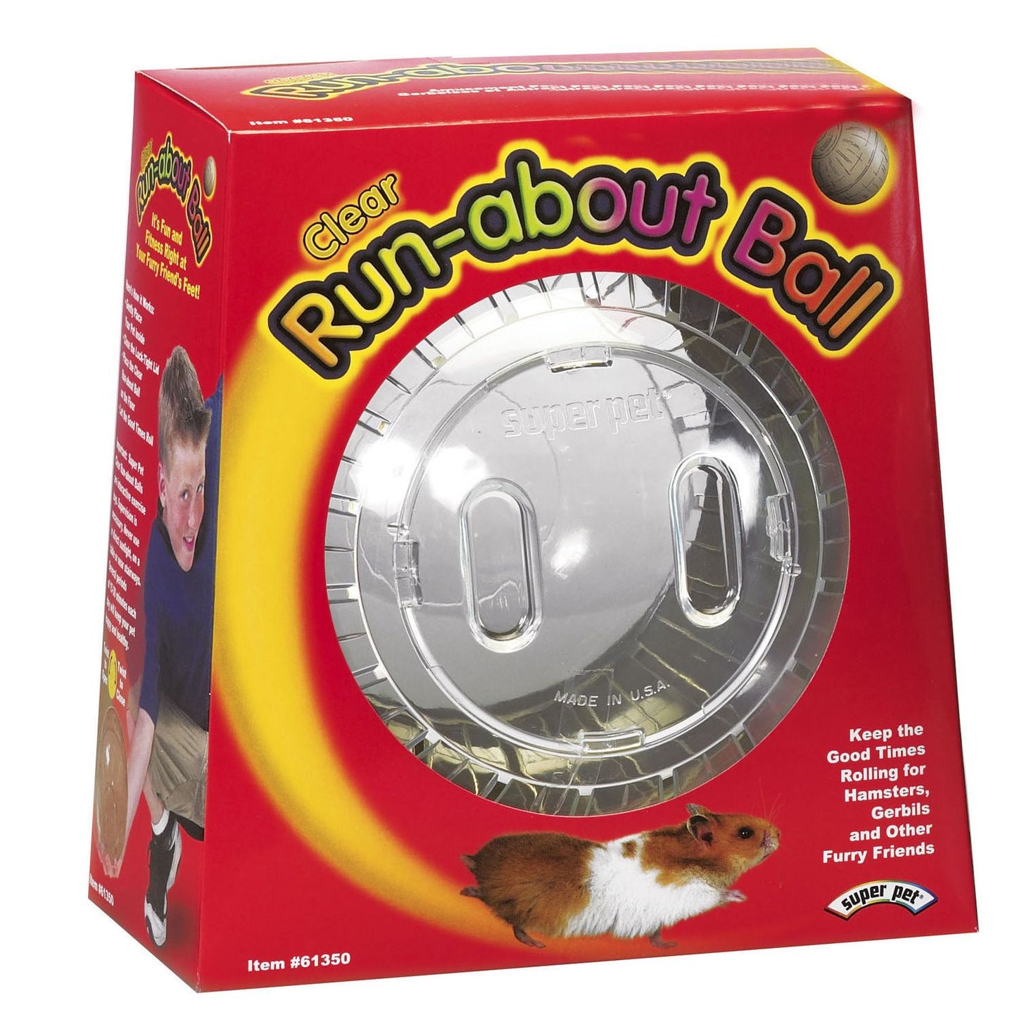  Super Pet Clear Run-about Hamster Exercise Ball 18cm (7")