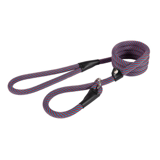  Ancol Heritage Nylon Rope Lead Red/blue 12mm X1.2m