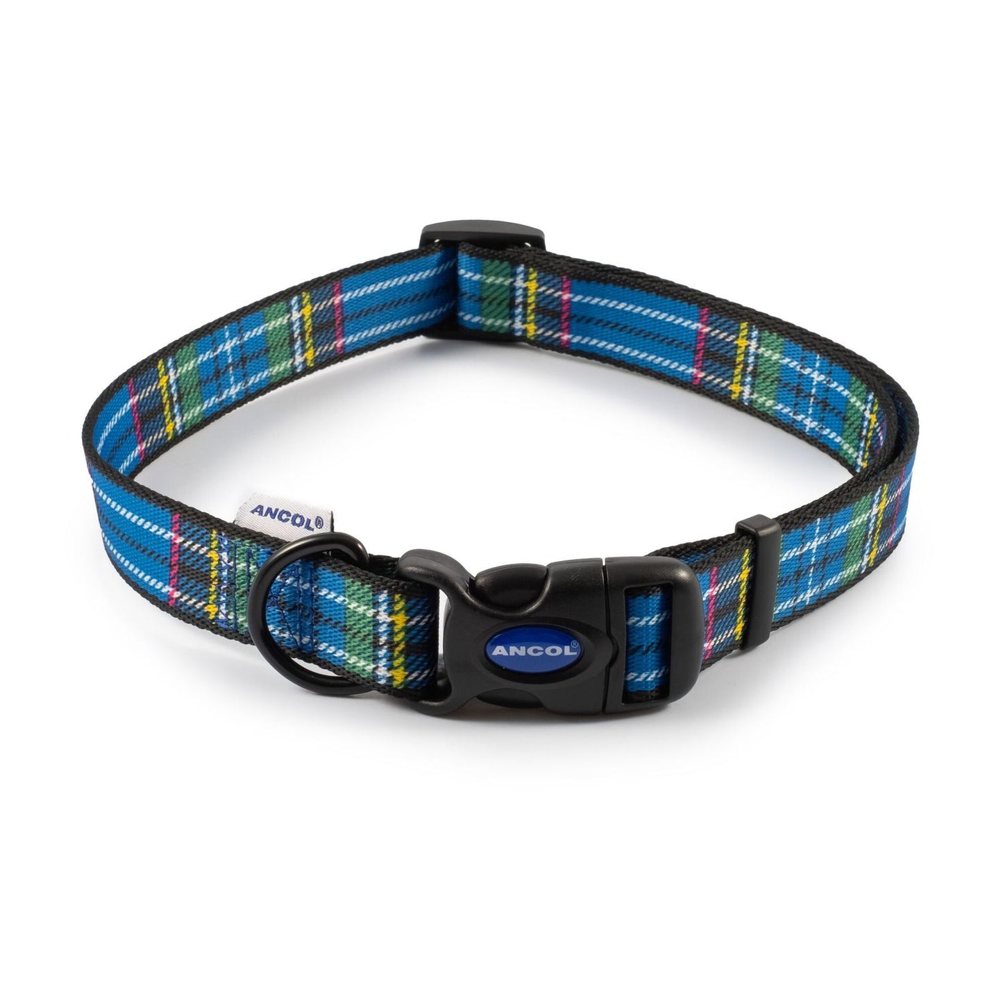  Ancol Heritage Adjustable Blue Tartan Dog Collar