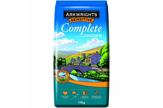 Arkwrights Sensitive Complete Dog Food With Extra Chicken 15kg