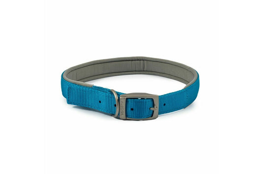  Ancol Padded Nylon Blue Dog Collar