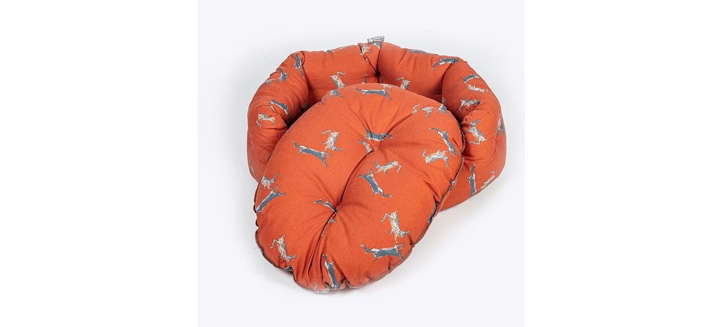  Danish Design Orange Woodland Hare Deluxe Slumber Dog Bed