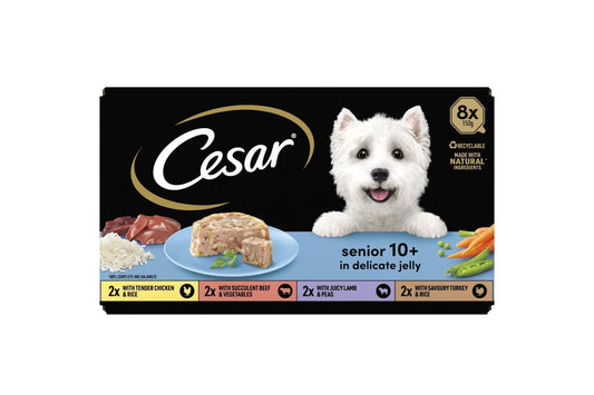  CESAR Senior 10+ In Delicate Jelly Dog Food 8 X 150g