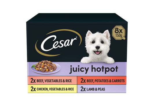  CESAR Juicy Hotpot Mixed Selection Dog Food 8 X 150g