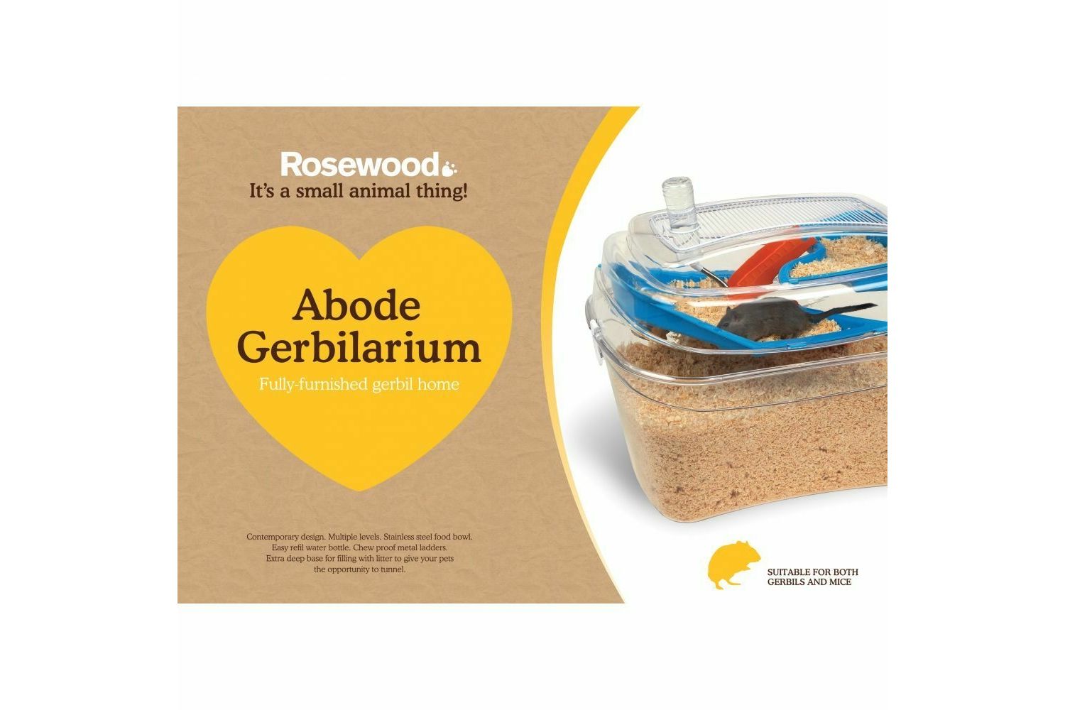  Rosewood Abode Gerbilarium Cage For Small Animals