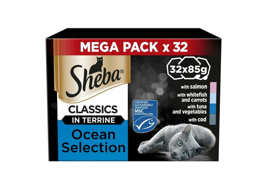  SHEBA Classics Cat Trays Ocean Collection In Terrine Wet Cat Food