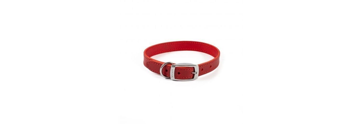  Ancol Heritage Classic Red Leather Dog Collar