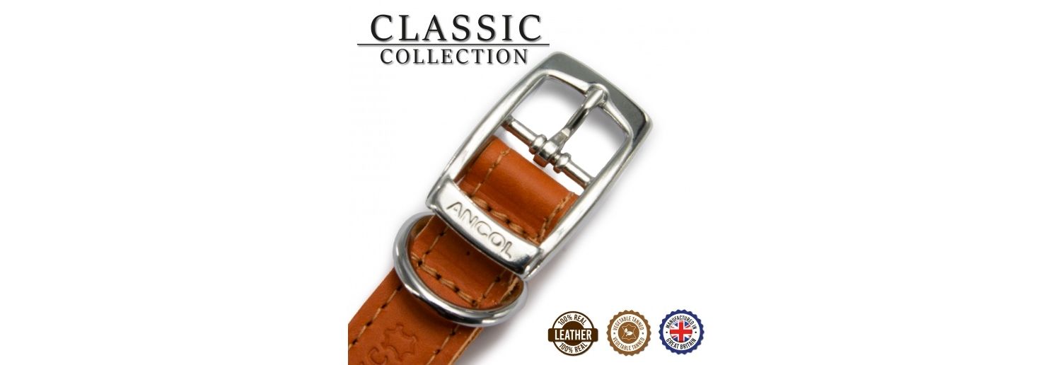  Ancol Heritage Tan Leather Collar
