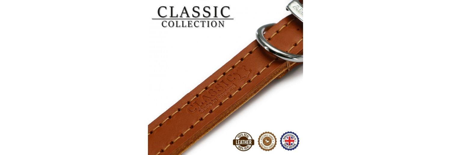  Ancol Heritage Tan Leather Collar