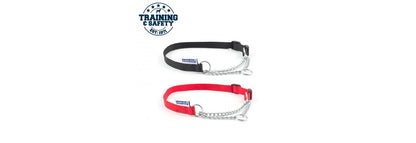  Ancol Red Heritage Nylon & Chain Check Collar