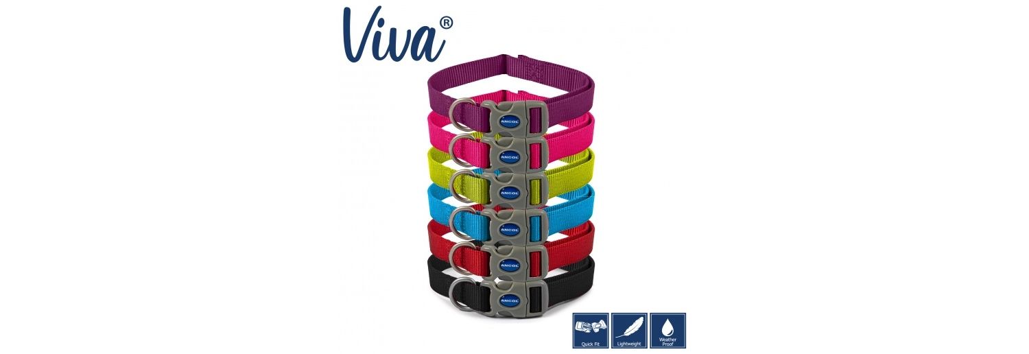  Ancol Viva Nylon Black Adjustable Dog Collar