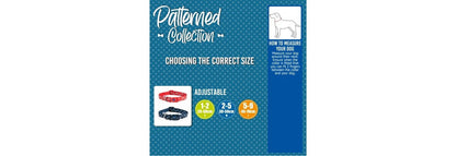  Ancol Vintage Polka Nylon Raspberry & Pink Adjustable Dog Collar