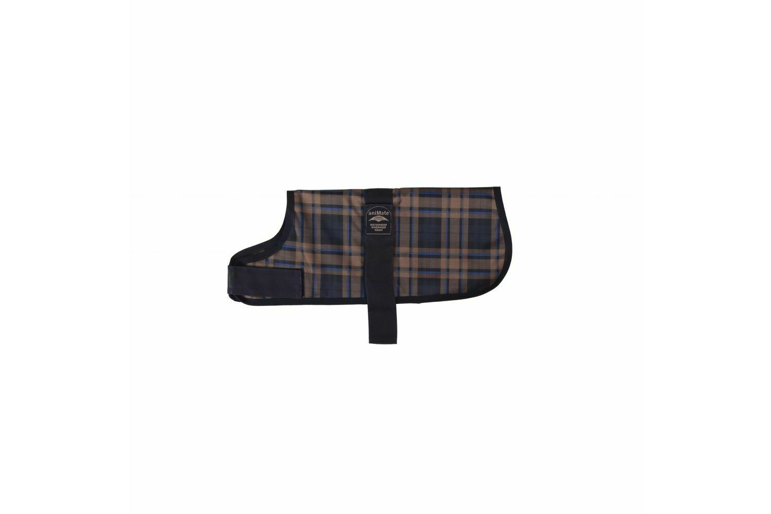 AniMate Waterproof Camel Watch Tartan Fur Lined Dog Coat