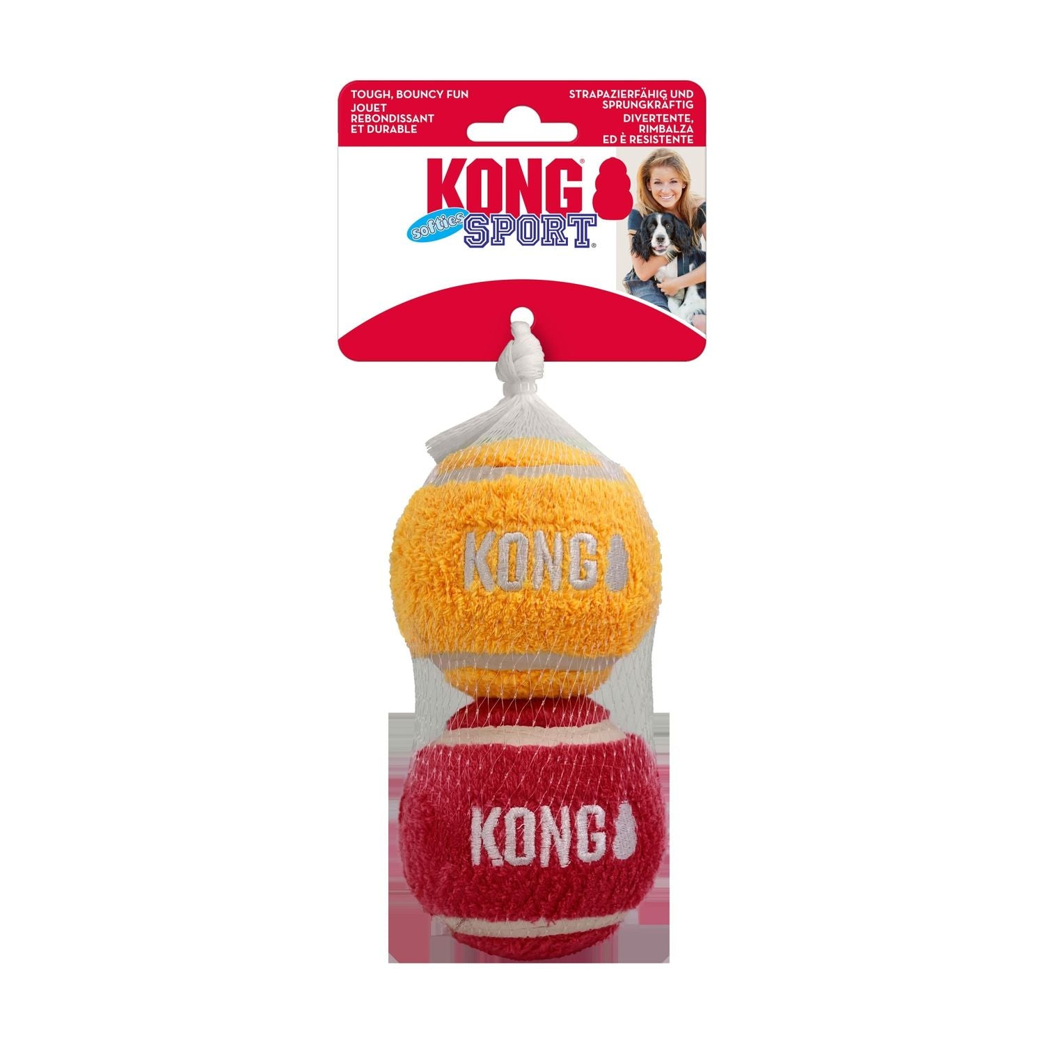  KONG Sport Softies Dog Balls 2 Pack Assorted