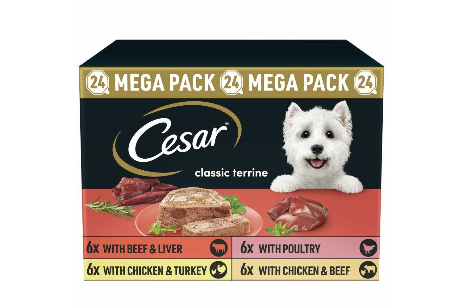  CESAR Classics Terrine Mixed Selection 24 Pack