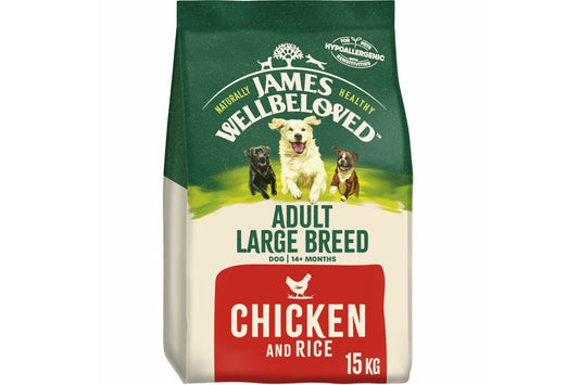  James Wellbeloved Dog Food Adult Large Breed With Chicken And Rice 15kg