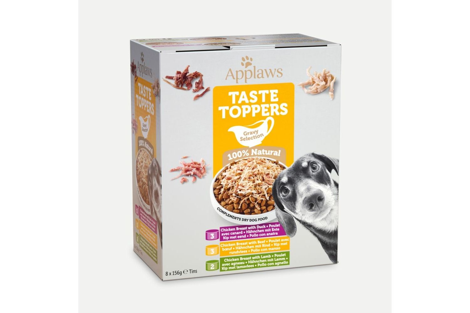  Applaws Taste Toppers Wet Dog Food Gravy Selection Multipack Tins 156g