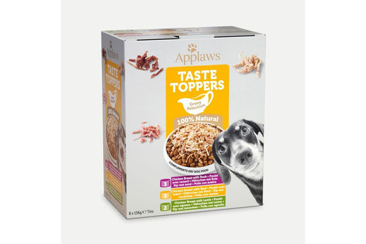  Applaws Taste Toppers Wet Dog Food Gravy Selection Multipack Tins 156g