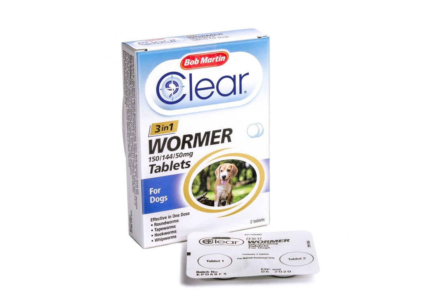  Bob Martin 3 In 1 Dog Worming Tablets