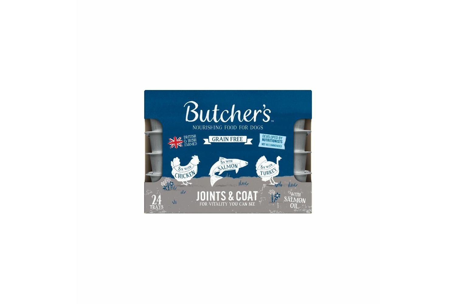  24 X 150g Butcher's Grain Free Joint & Coat Variety Pack