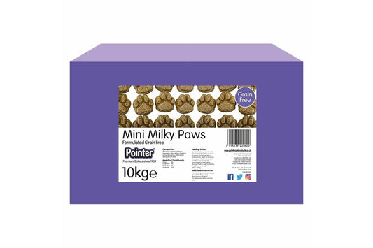  Pointer Grain Free Mini Milk Paws Dog Treats 10kg