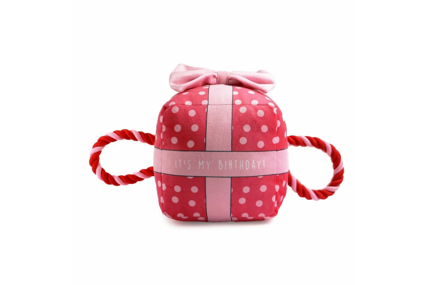 Ancol Pawty Its My Birthday Present Tugger Pink