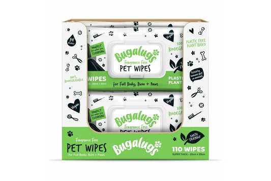  Bugalugs Bio Degradable Pet Wipes 110 Pack