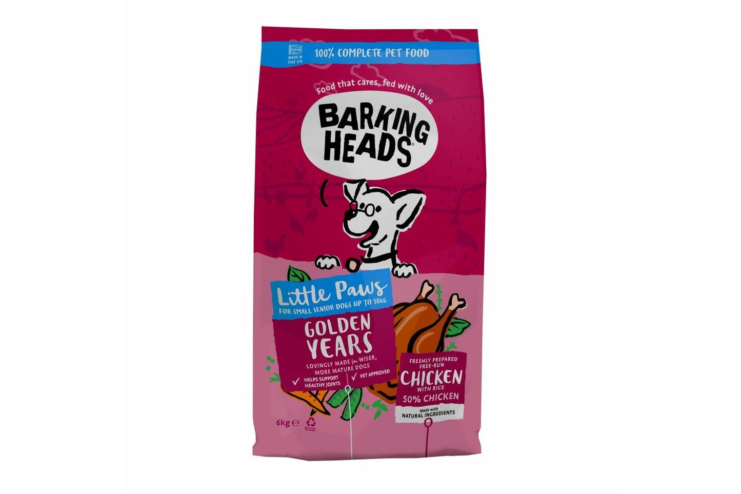  Barking Heads Little Paws Golden Years Chicken Dry Food