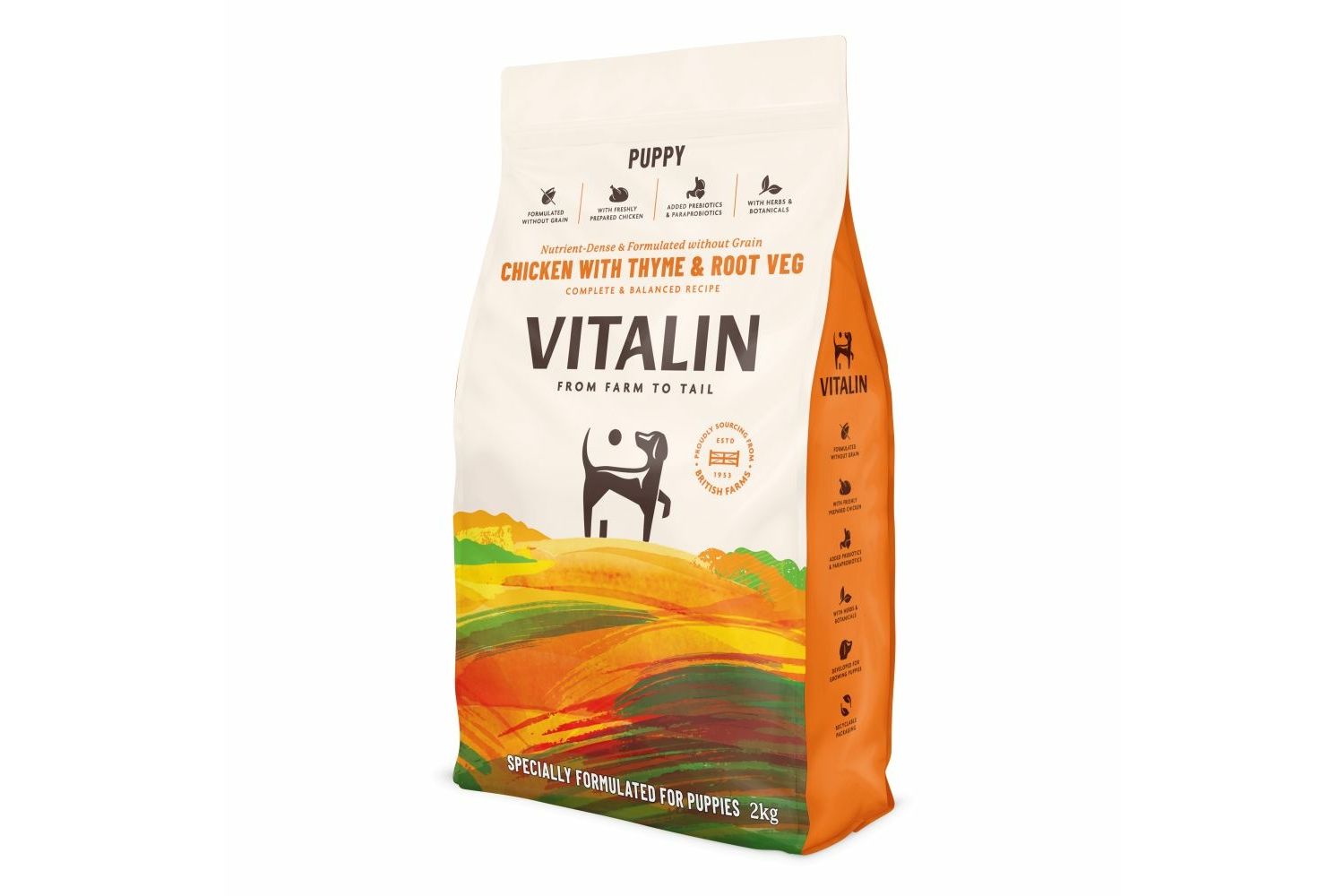  Vitalin Puppy Chicken With Thyme & Root Vegetable Dog Food 2kg