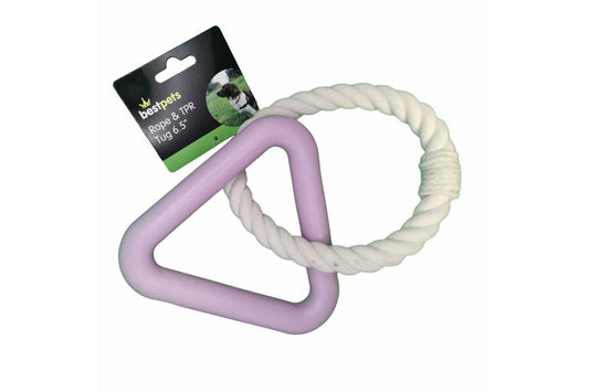  Bestpets Rope & TPR Tug 6.5"