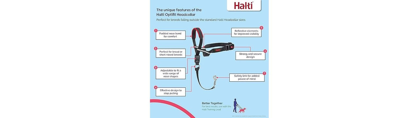  Halti Optifit Black Headcollar