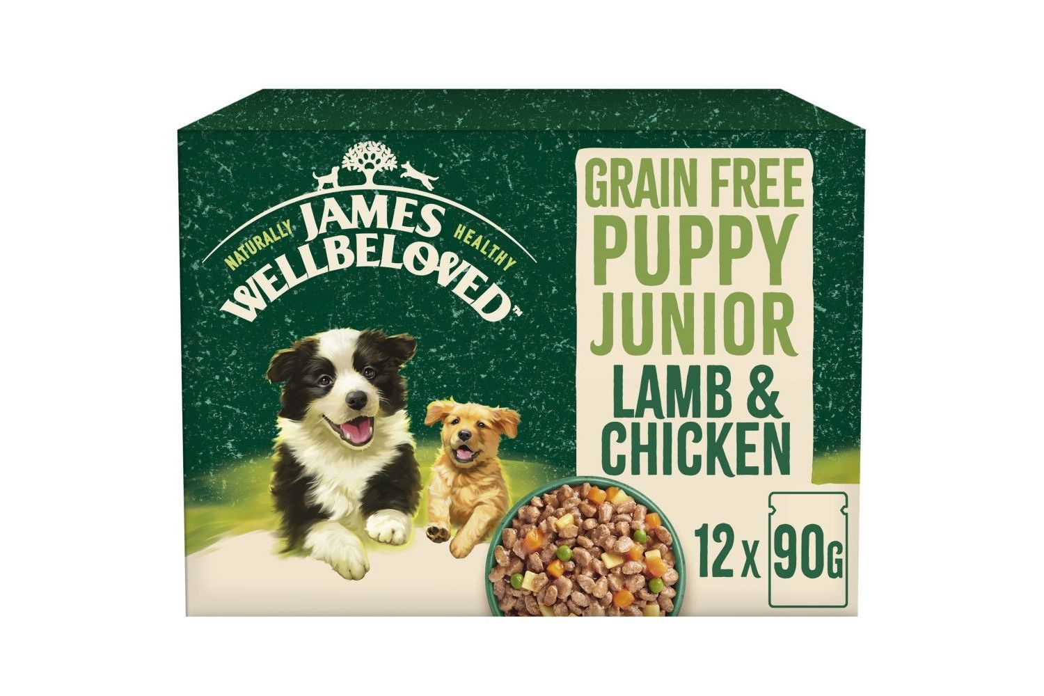  James Wellbeloved Grain Free Puppy Lamb And Chicken In Gravy Pouch