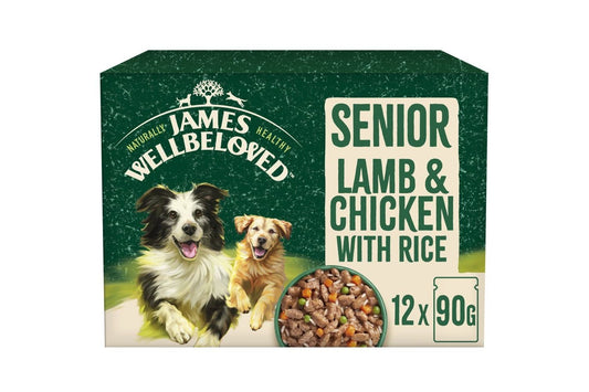  James Wellbeloved Senior Lamb & Chicken In Gravy Pouch