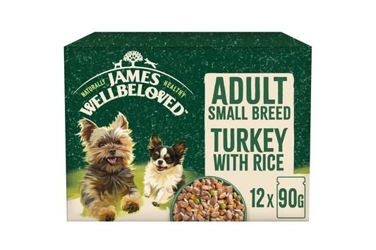  James Wellbeloved Small Breed Dog Adult Turkey In Gravy Pouch
