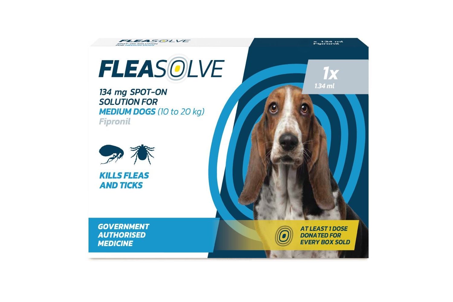  Fleasolve Spot On Flea Treatment - Medium Dog