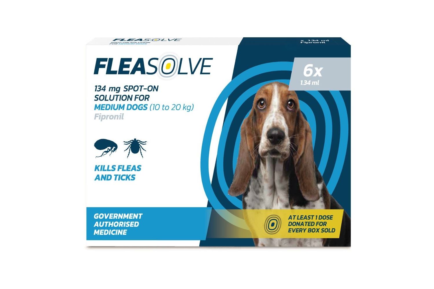  Fleasolve Spot On Flea Treatment - Medium Dog