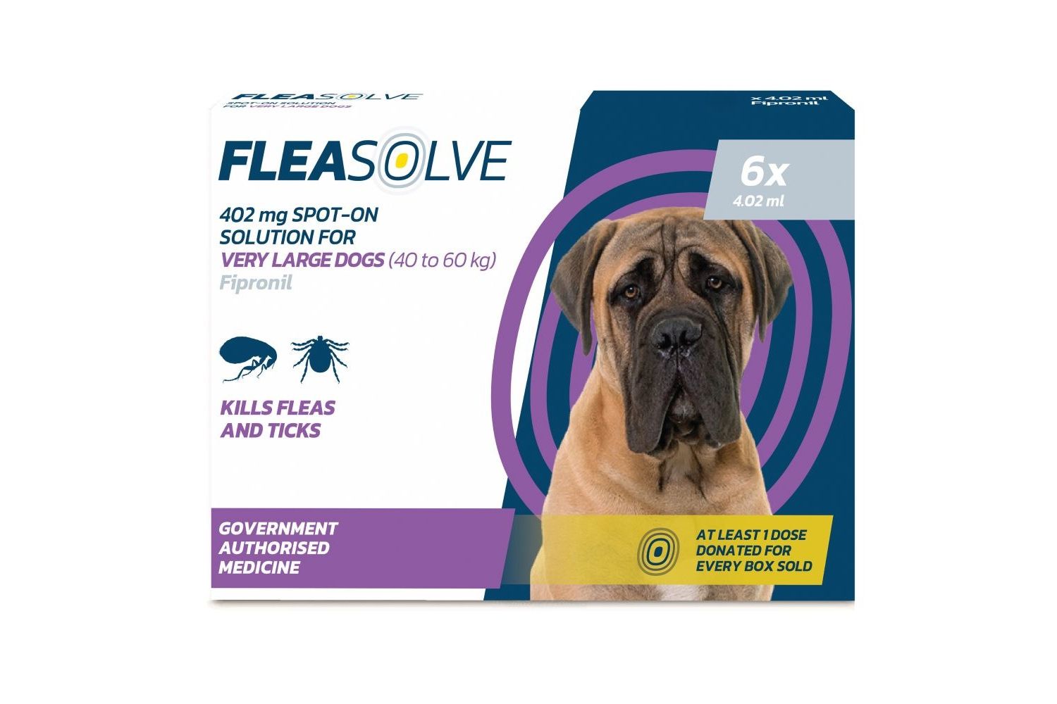  Fleasolve Spot-On Very Large Dog (40 - 60kg)