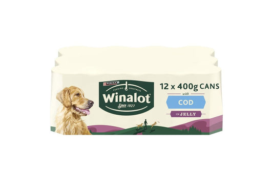  12 X Winalot Cod In Jelly Cans 400g