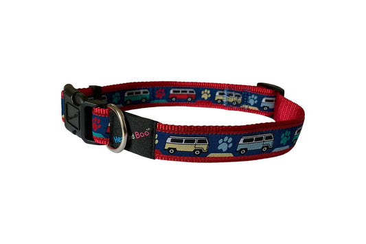  Hem & Boo Campervan Blue Dog Collar