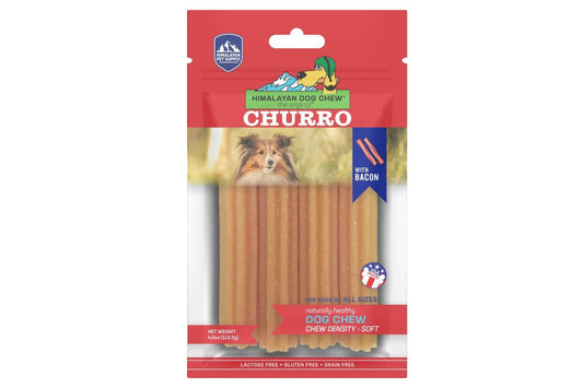  Himalayan Churro Bacon Dog Treats 4 Pack