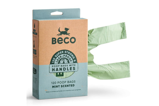  Beco Poop Bags With Handles Mint Scented (120 Pack)