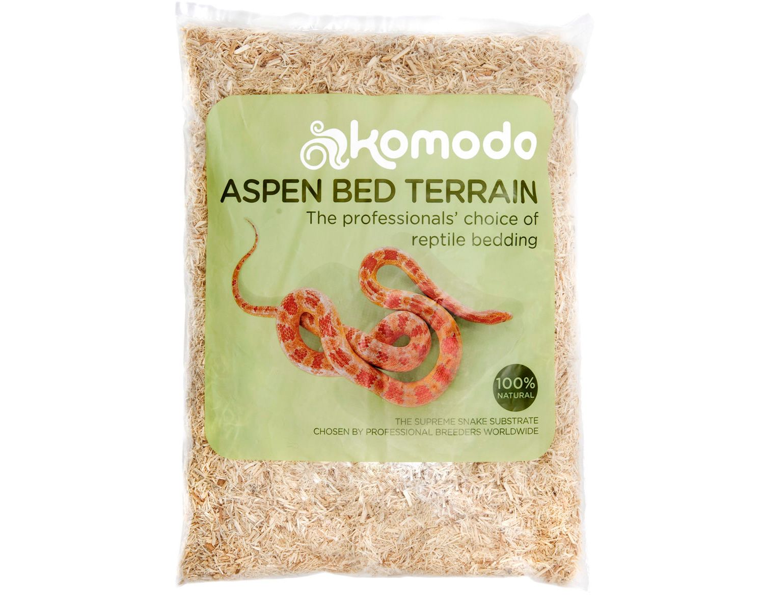  Komodo Aspen Bed Terrain Reptile Bedding - 6ltr
