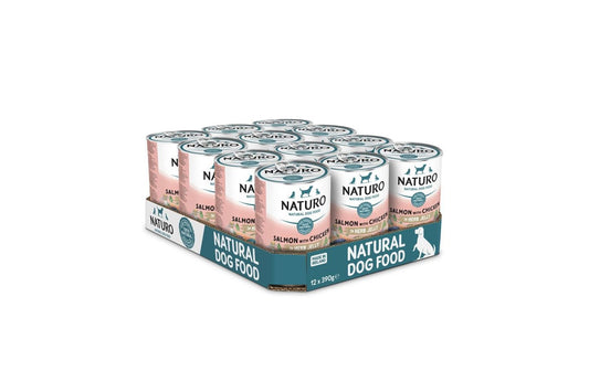  Naturo Adult Dog Grain & Gluten Free Salmon With Chicken In A Herb Jelly 12 X 390g