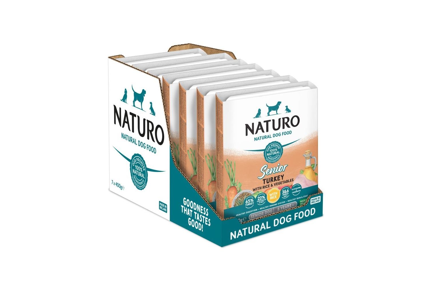  Naturo Senior Dog Turkey With Rice And Vegetables 7 X 400g
