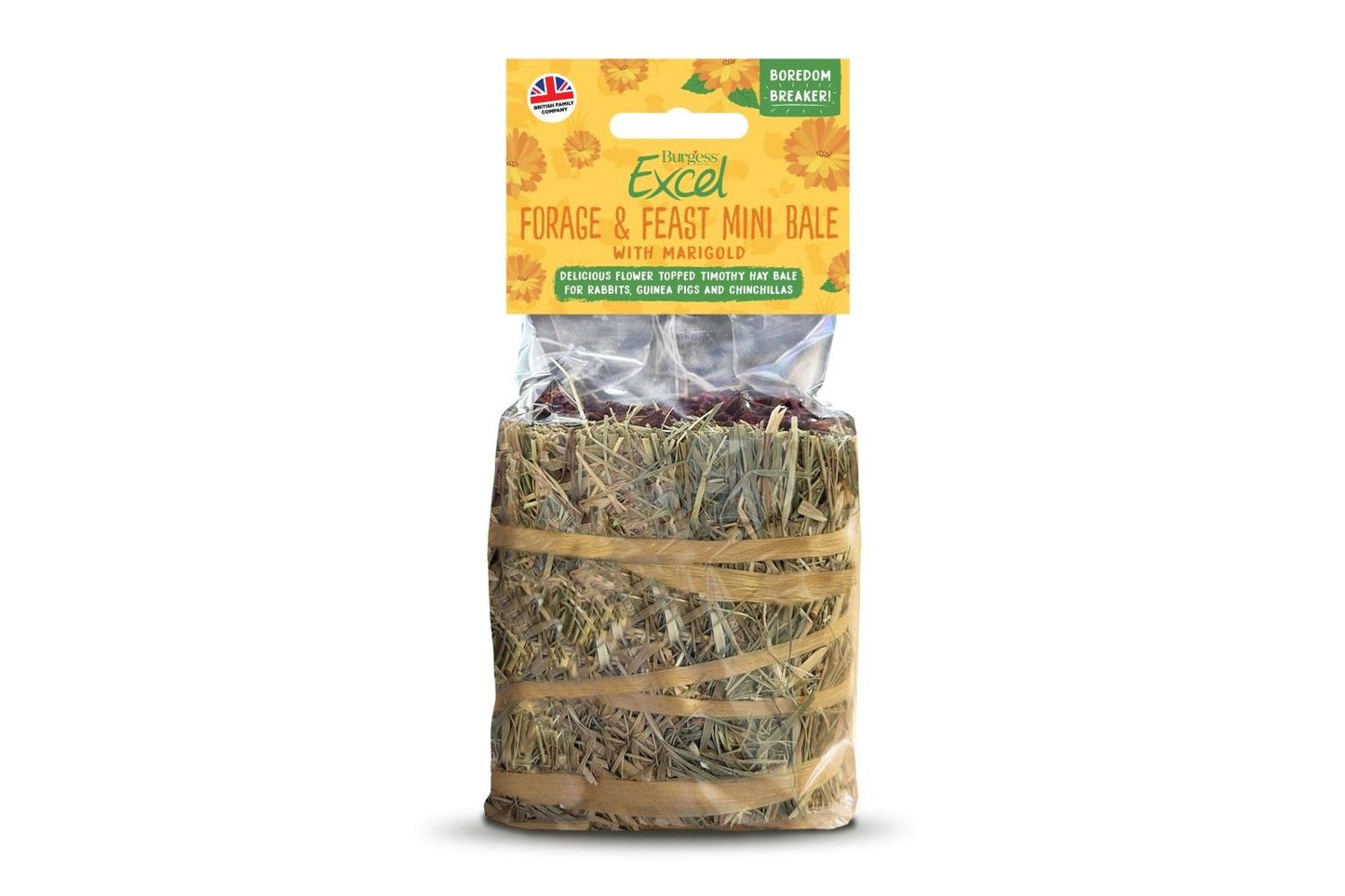  Burgess Excel Forage & Feast Mini Hay Bale For Rabbits 100g