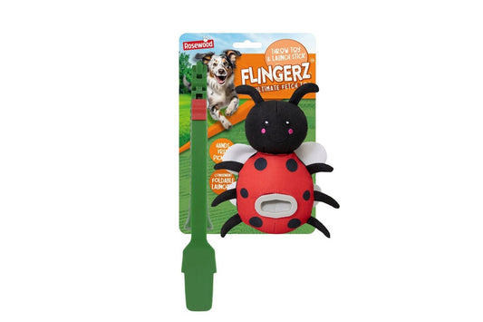  Rosewood Flingerz Ladybird Throw Dog Toy 20cm