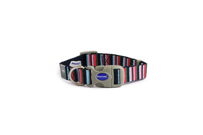 Ancol Made From Candystripe Navy Dog Collar
