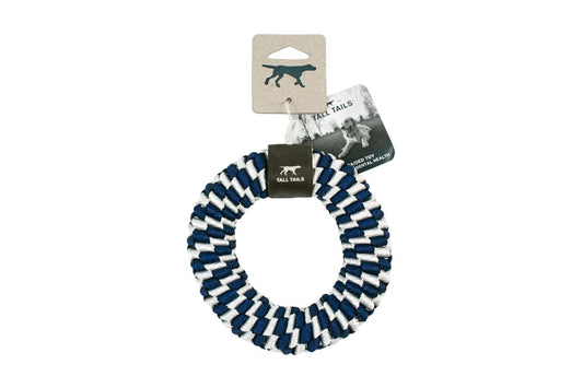  Tall Tails Braid Ring Navy Dog Toy